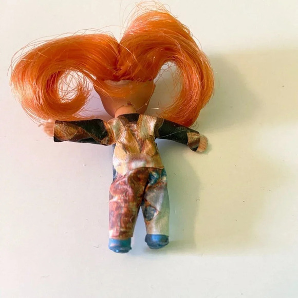 Vintage Liddle Kiddle Clone Doll Red Hair 2.5 Inch Tall - Picture 4 of 9